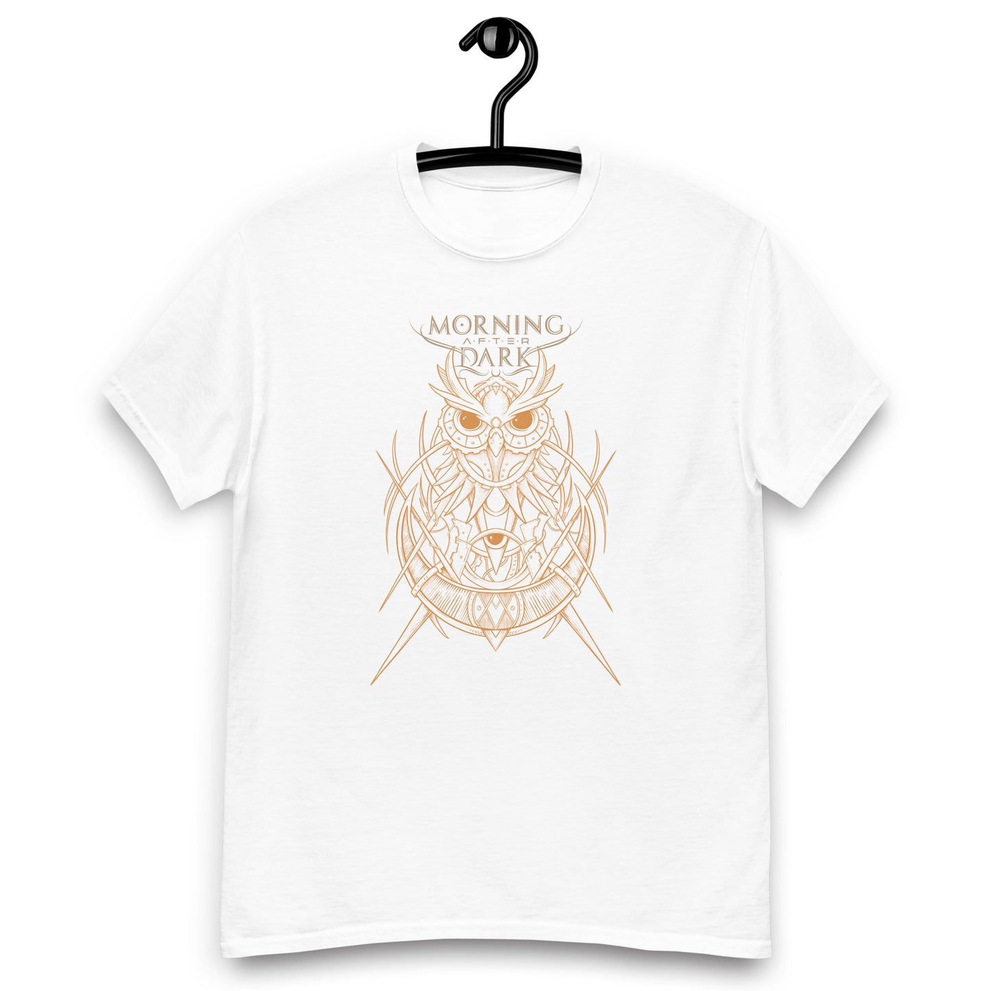 Morning After Dark - Steampunk Owl Gold/White Front - T-Shirt