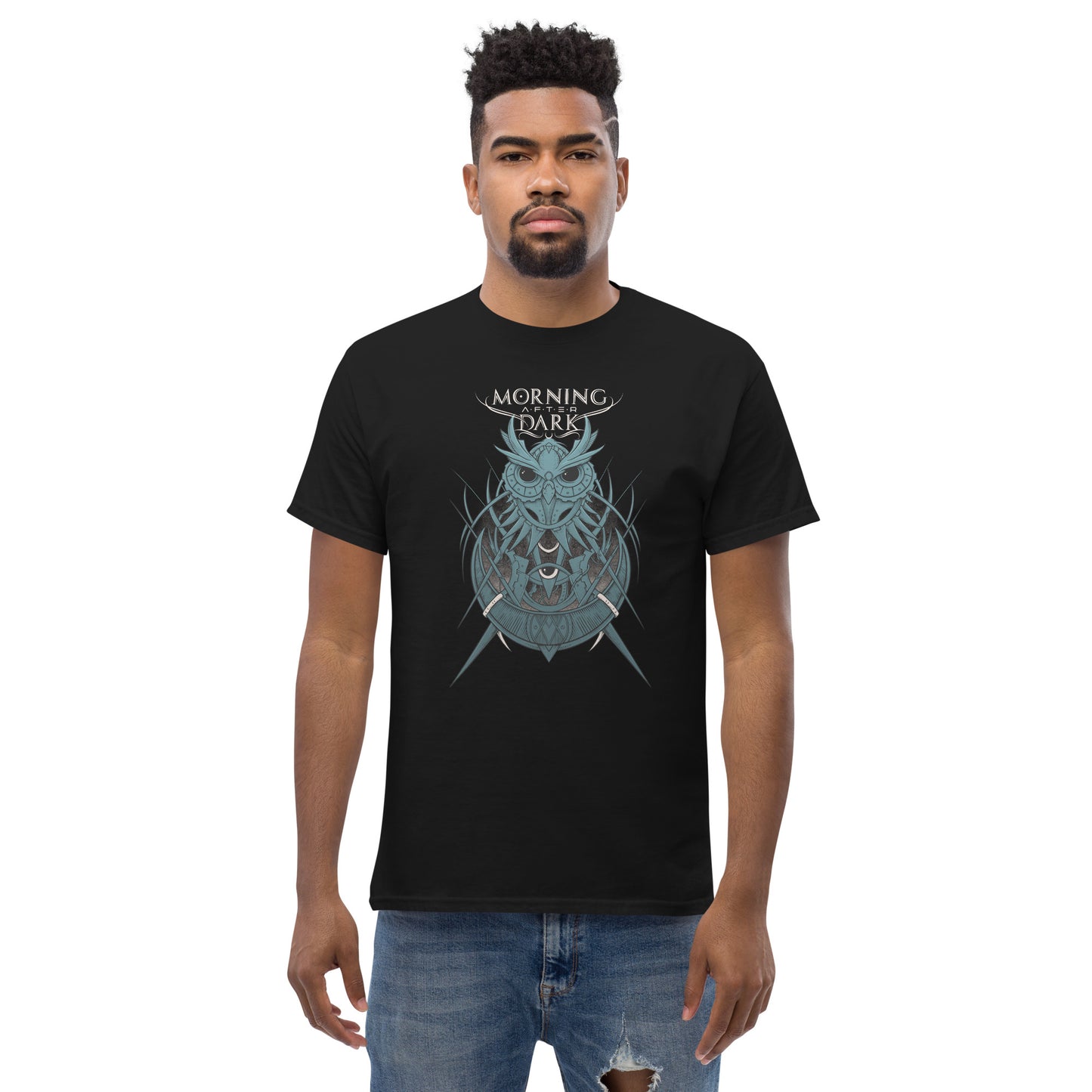 Morning After Dark - Steampunk Owl Black Front - T-Shirt