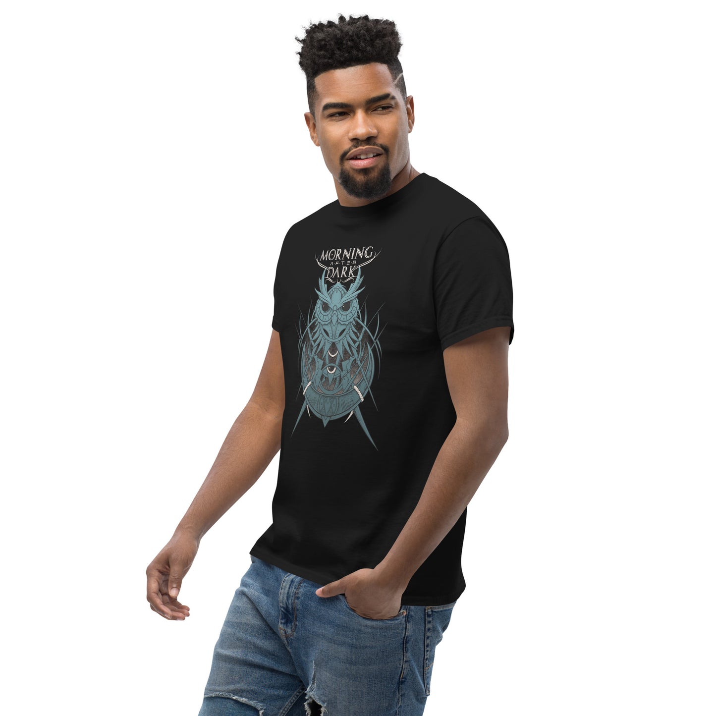 Morning After Dark - Steampunk Owl Black Front - T-Shirt