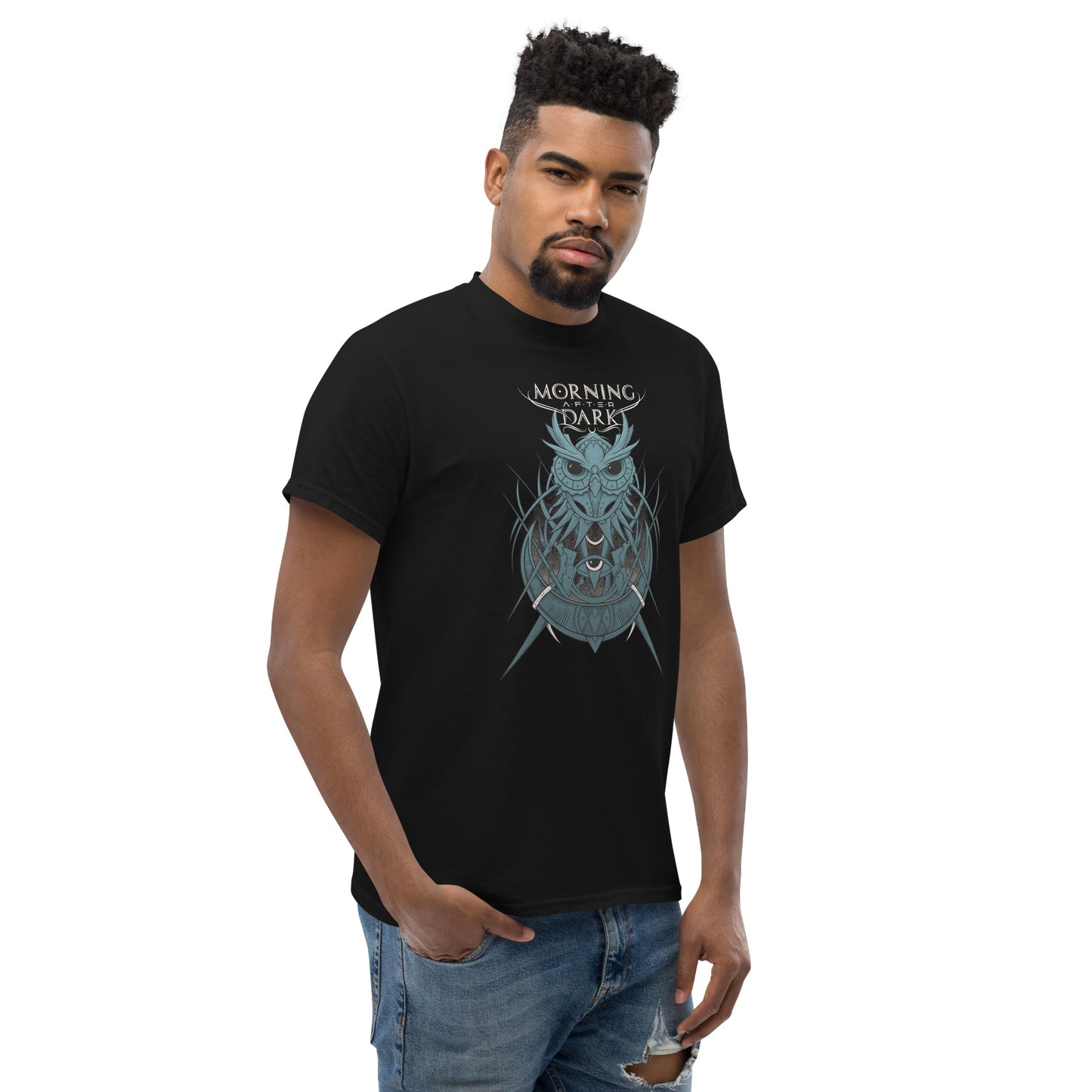 Morning After Dark - Steampunk Owl Black Front - T-Shirt